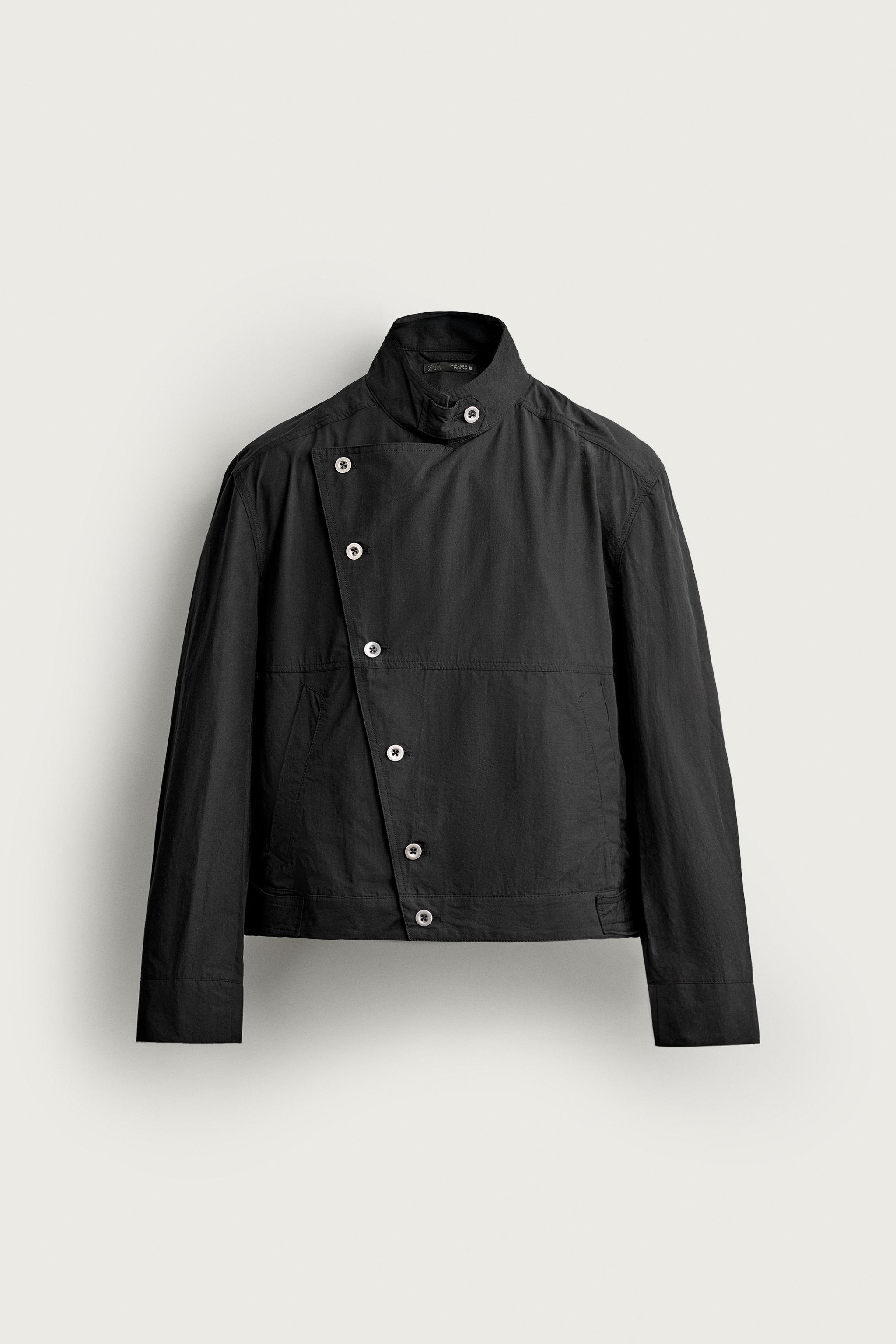 CROPPED FIT BUTTON-FRONT JACKET